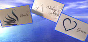 Blue Place Cards